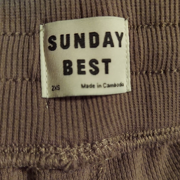 Aritzia Sunday Best Baby Waffle Kick Flare Pant In Turner Taupe - Picture 7 of 15